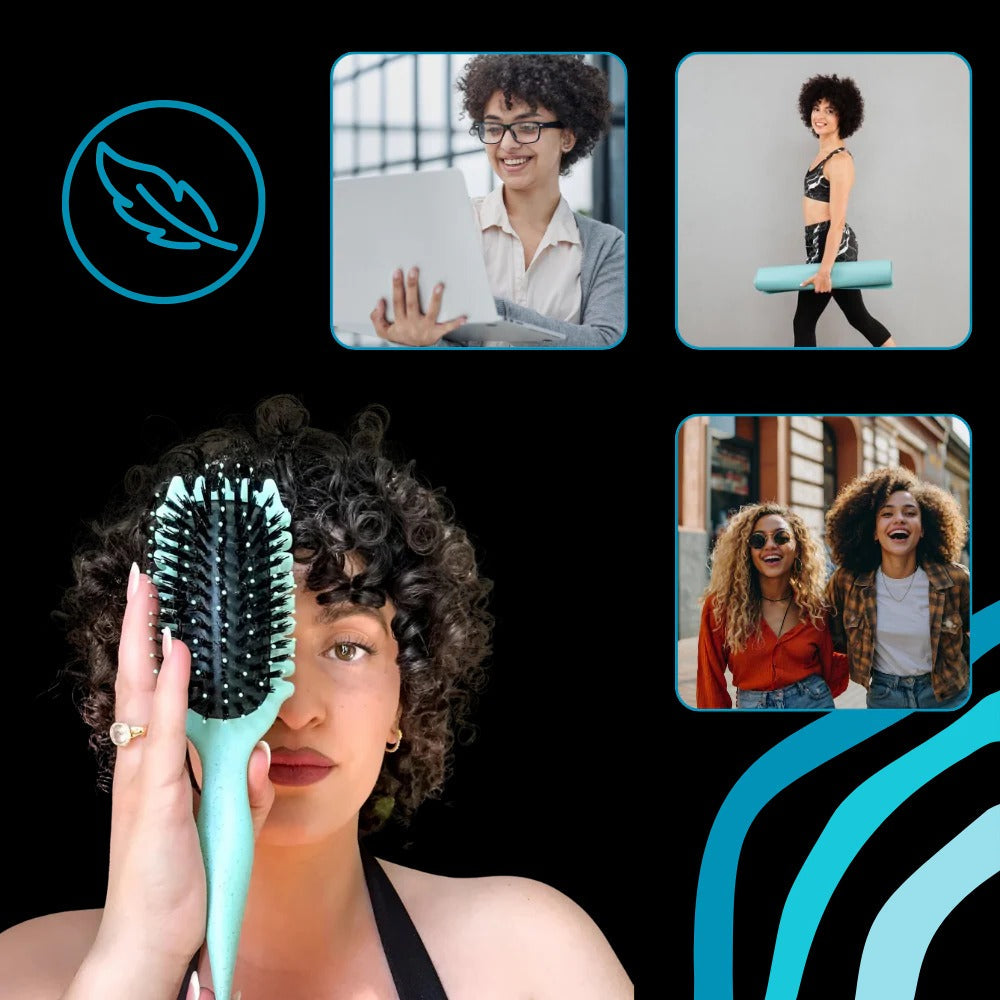Wide Bristle Curl Brush with Heat Resistant Design and Ergonomic Handle All Vera Mart