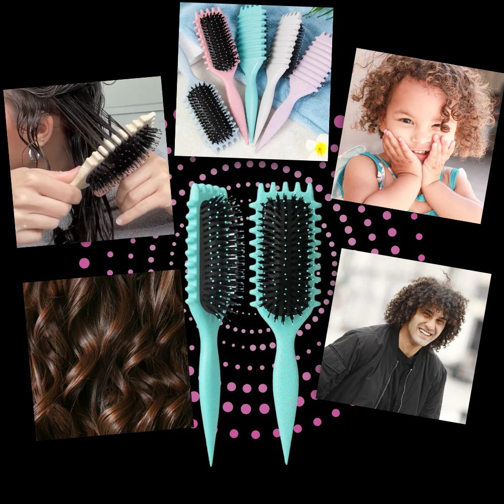 Wide Bristle Curl Brush with Heat Resistant Design and Ergonomic Handle All Vera Mart