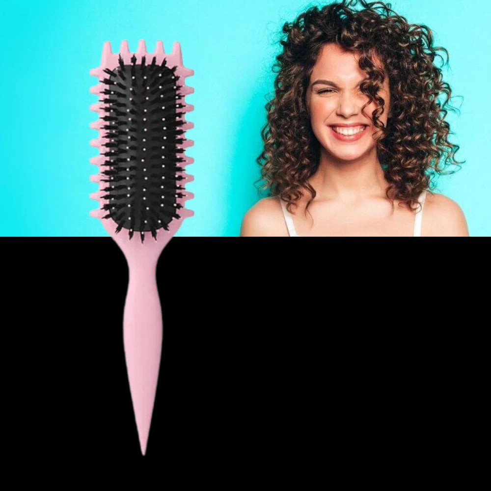Wide Bristle Curl Brush with Heat Resistant Design and Ergonomic Handle All Vera Mart