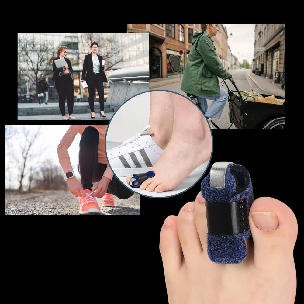 Adjustable Toe Straightener with Breathable Support Strap and Flexible Bars All Vera Mart