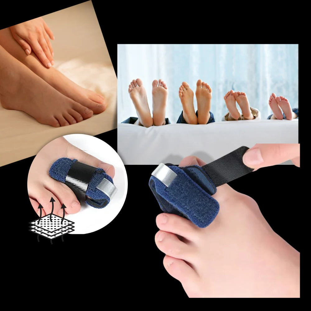 Adjustable Toe Straightener with Breathable Support Strap and Flexible Bars All Vera Mart