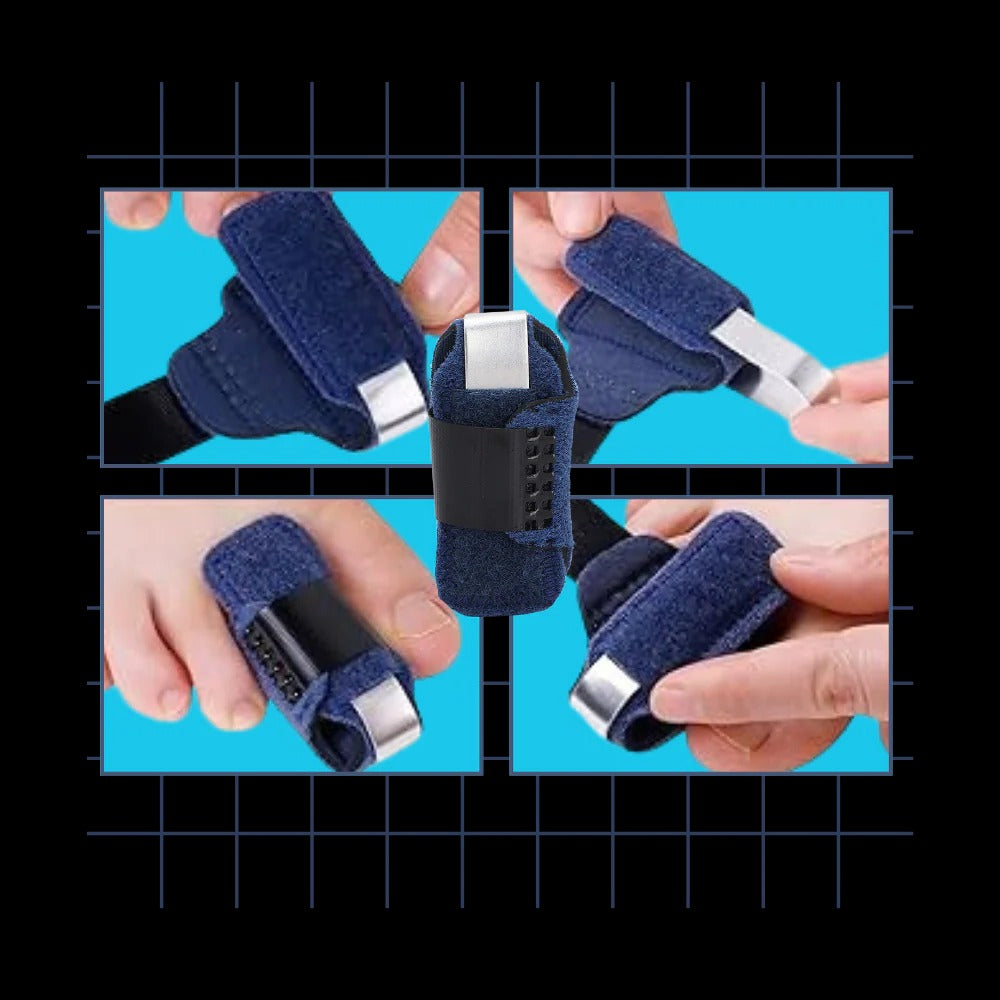 Adjustable Toe Straightener with Breathable Support Strap and Flexible Bars All Vera Mart