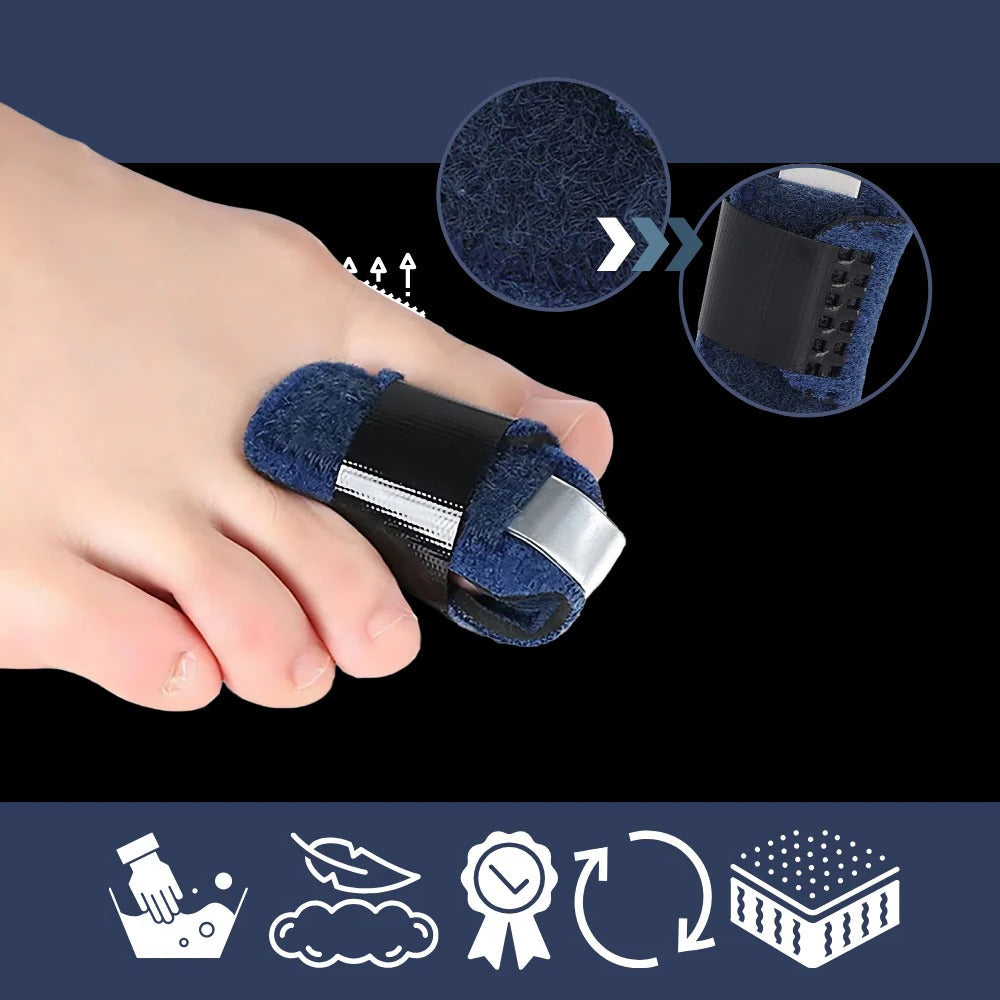 Adjustable Toe Straightener with Breathable Support Strap and Flexible Bars All Vera Mart