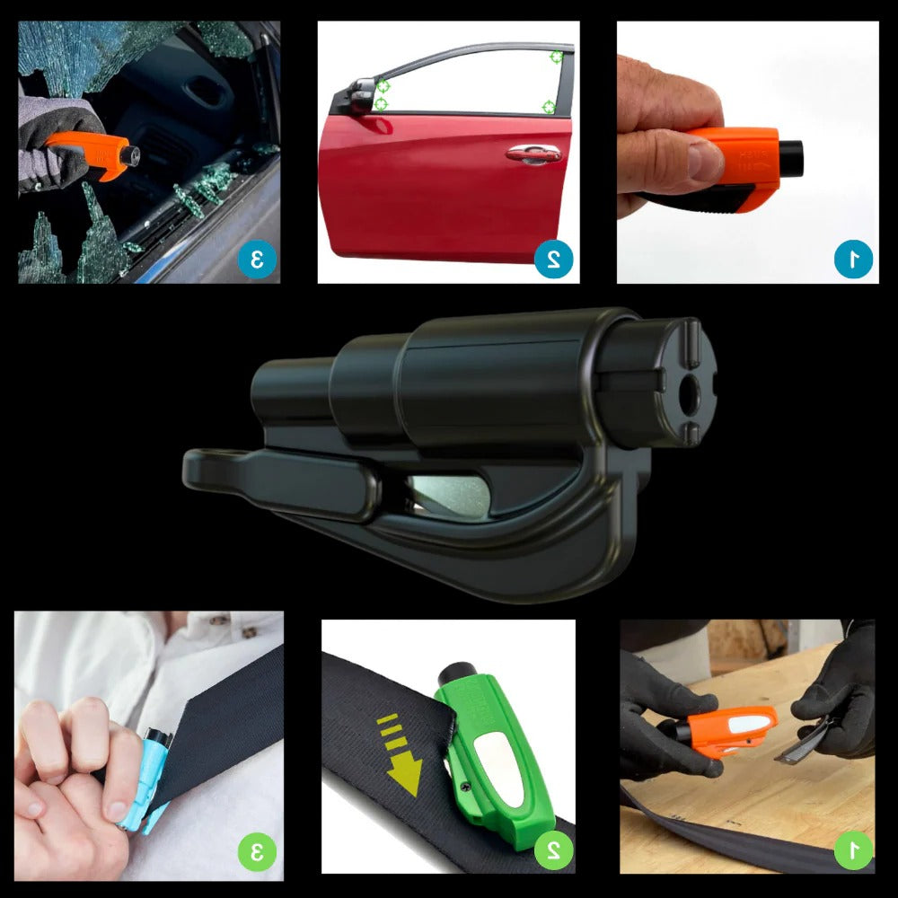 Car Emergency Tool with Window Breaker and Seatbelt Cutter All Vera Mart
