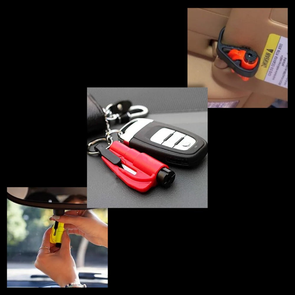 Car Emergency Tool with Window Breaker and Seatbelt Cutter All Vera Mart