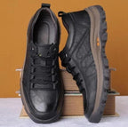 Arch Support Outdoor Shoes with Sealed Cowhide and Textured Rubber Sole All Vera Mart