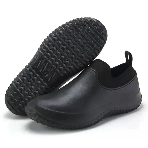 Slip-On Waterproof Work Shoes with Non-Slip Rubber Outsole and Cushioned Insole All Vera Mart