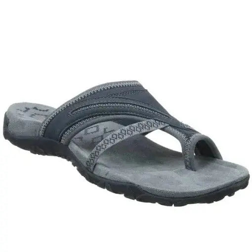 Women's Arch Support Sandals with Memory Foam and Lightweight Wedge, Rubber Outsole All Vera Mart