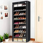 Tall Slim Shoe Rack That Holds Up to 30 Pairs with Tool Free Assembly and Non Slip Base