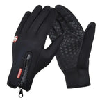Touchscreen Winter Gloves with Triple-Layer Insulation and Anti-Slip Palm, Zippered Cuff All Vera Mart