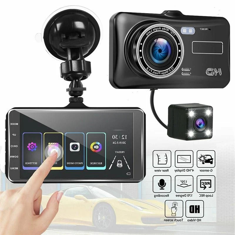 Dual Dash Cam with Front and Rear 1080P Recording and Collision Detection All Vera Mart