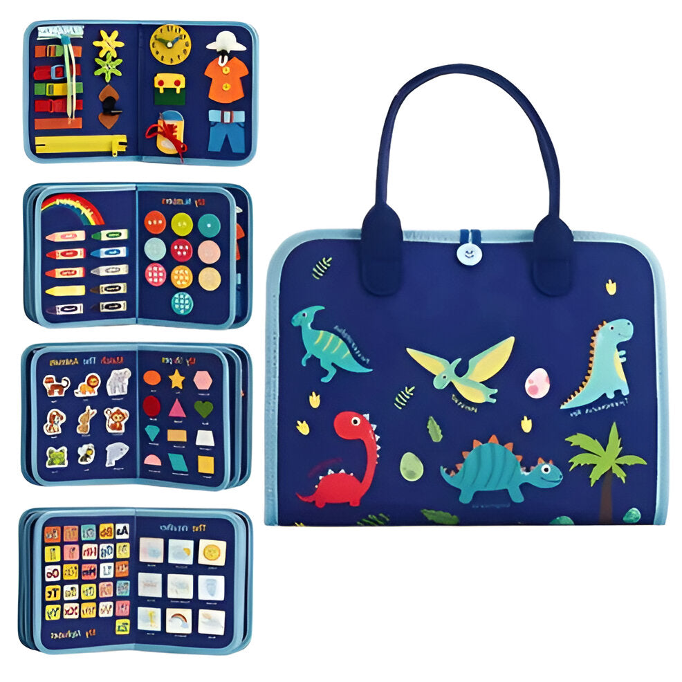 Interactive Sensory Board with Multiple Activity Elements for Toddler Motor Skills All Vera Mart