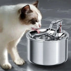 Cat Water Fountain with Stainless Steel Basin and Motion Sensor, Filter Included, 2L All Vera Mart