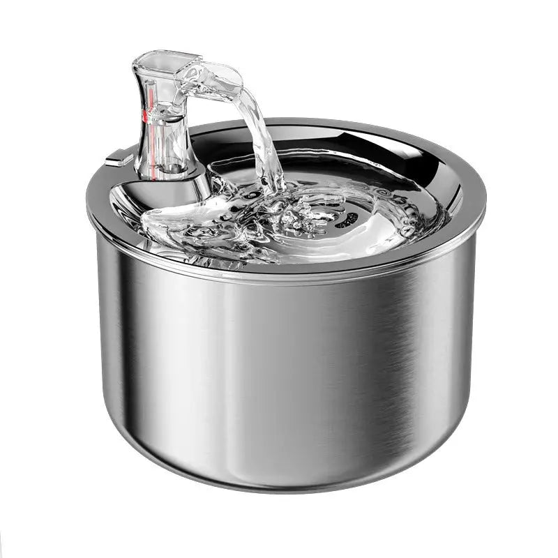 Cat Water Fountain with Stainless Steel Basin and Motion Sensor, Filter Included, 2L All Vera Mart