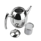 Stainless Steel Teapot with Built-In Strainer and Drip-Resistant Spout, 33oz All Vera Mart