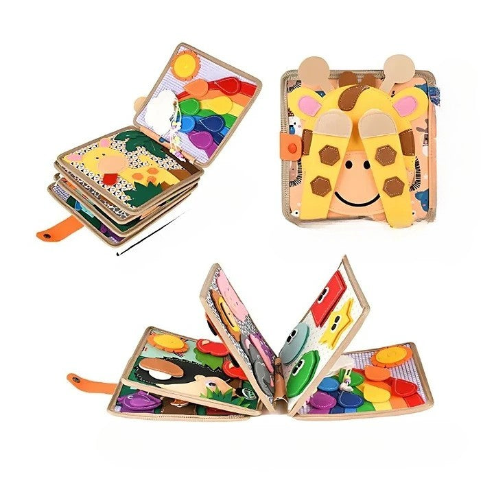 Interactive Activity Book with Buttons and Zippers for Toddlers Ages 2-5 All Vera Mart
