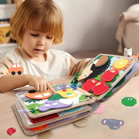 Interactive Activity Book with Buttons and Zippers for Toddlers Ages 2-5 All Vera Mart