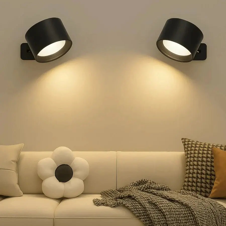 Rechargeable Wall Lamp with Magnetic 360° Swivel and Touch Dimmer, USB-C Charging All Vera Mart