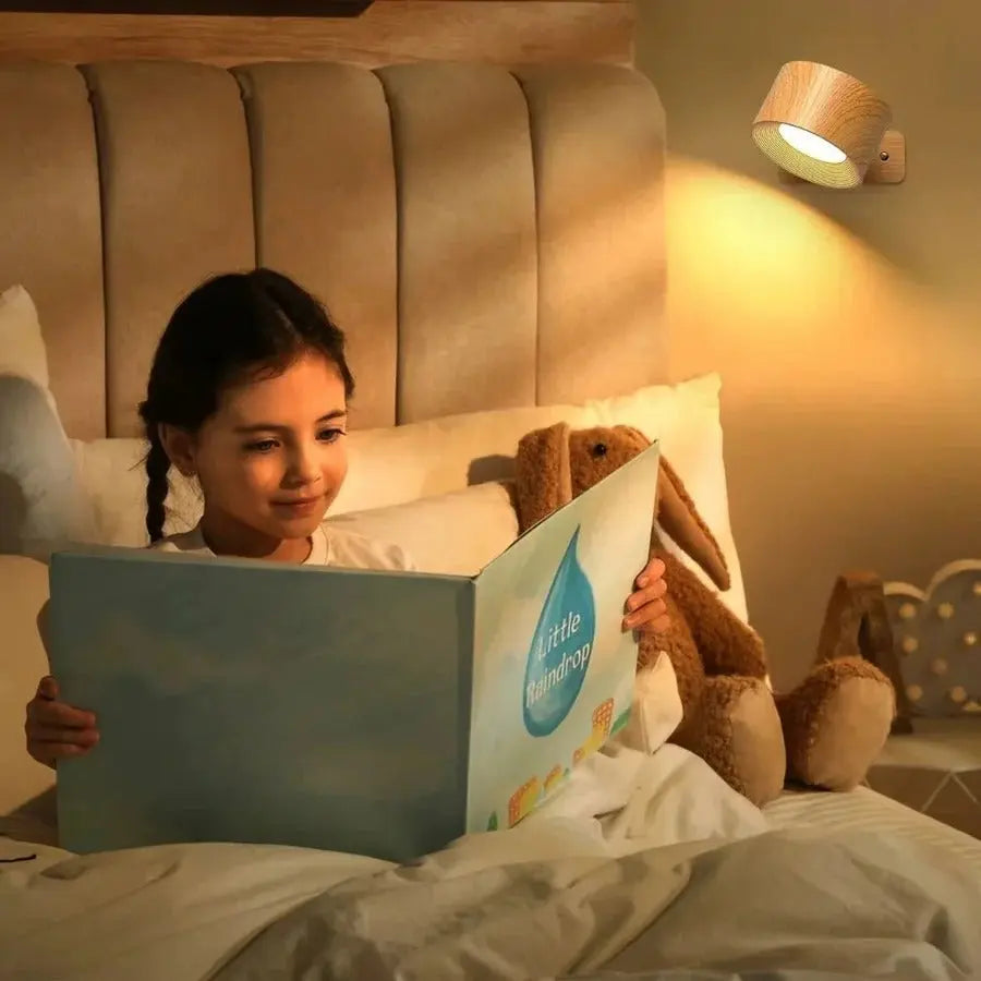 Rechargeable Wall Lamp with Magnetic 360° Swivel and Touch Dimmer, USB-C Charging All Vera Mart