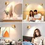 Rechargeable Wall Lamp with Magnetic 360° Swivel and Touch Dimmer, USB-C Charging All Vera Mart