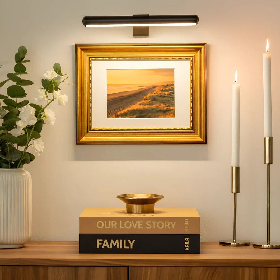 Rechargeable Wall Picture Light with Rotating Head and Stepless Dimming All Vera Mart
