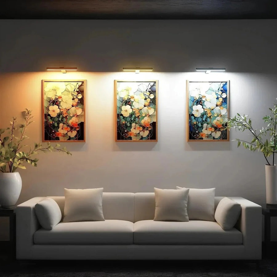 Rechargeable Wall Picture Light with Rotating Head and Stepless Dimming All Vera Mart