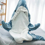 Shark Mouth Hoodie Blanket for Adults with Plush Flannelette and Full Body Coverage All Vera Mart