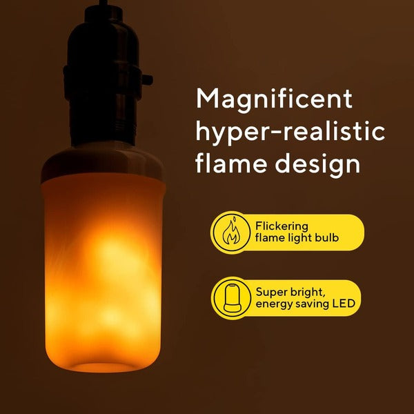 Flickering Flame Effect Bulb with Gravity Sensor and 3-Mode Settings All Vera Mart