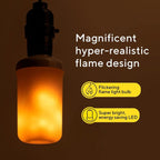 Flickering Flame Effect Bulb with Gravity Sensor and 3-Mode Settings All Vera Mart