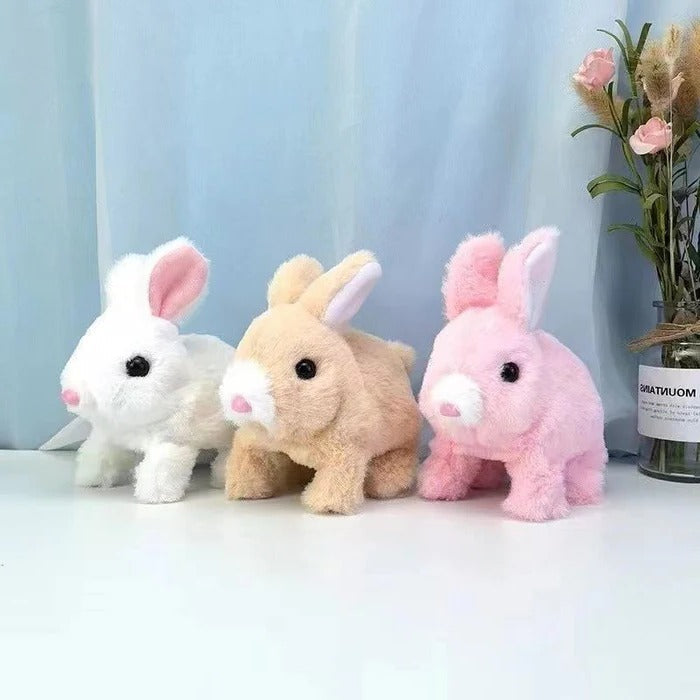 Hopping Bunny Toy with Battery Powered Motion and Soft Plush Fabric All Vera Mart