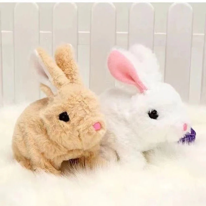Hopping Bunny Toy with Battery Powered Motion and Soft Plush Fabric All Vera Mart