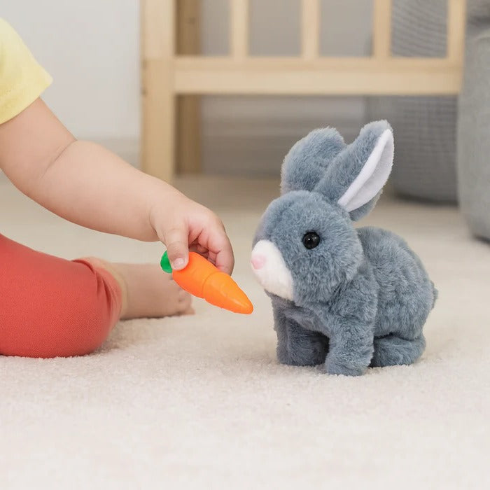 Hopping Bunny Toy with Battery Powered Motion and Soft Plush Fabric All Vera Mart