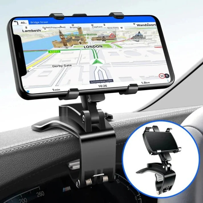 Dashboard Phone Holder with 360 Degree Rotation and Grip Pads All Vera Mart