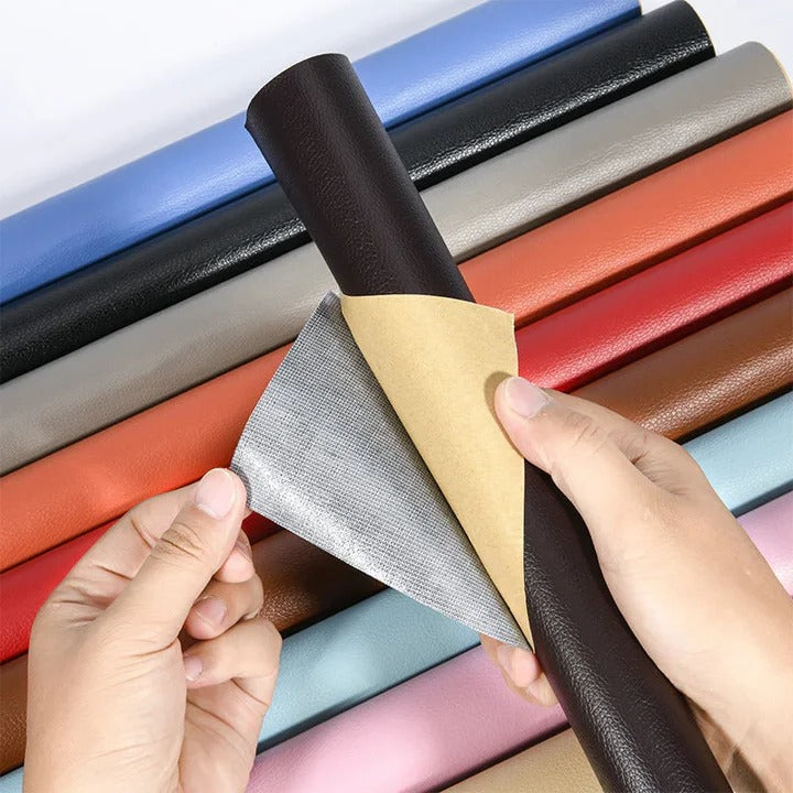 Self Adhesive PU Patch Sheet with Water Resistant Layer for Furniture and Car Seats, 20x54 Inches All Vera Mart