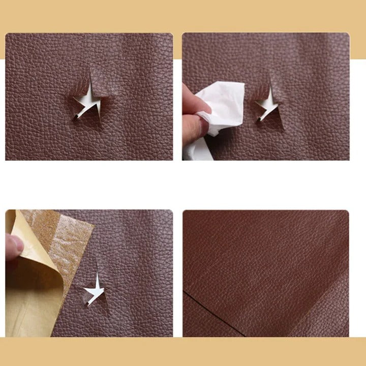 Self Adhesive PU Patch Sheet with Water Resistant Layer for Furniture and Car Seats, 20x54 Inches All Vera Mart