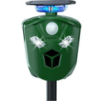 Motion Sensing Animal Repeller with Solar Charging and LED Deterrent, 32ft Detection All Vera Mart