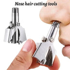 Nose Hair Trimmer with Manual Twist Action and Safety Blades, Compact Stainless Steel All Vera Mart