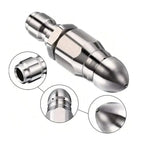 Sewer Jetter Nozzle with Pointed Stainless Tip and Universal Hose for Pressure Washers All Vera Mart