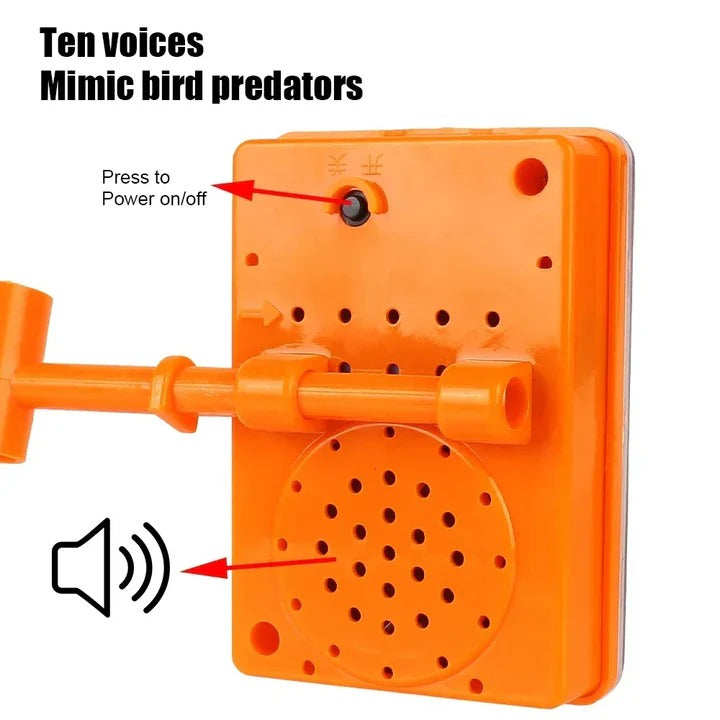 Solar Bird Repeller with Motion-Activated Sounds and Flashing LED, Rotating Mirrors All Vera Mart