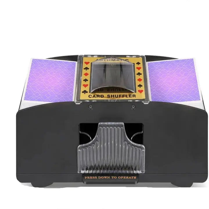 Automatic Card Shuffler with Dual Deck Capacity and Battery Power, Portable All Vera Mart