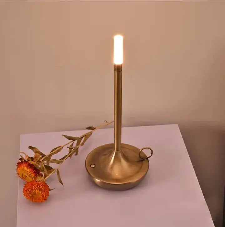 Rechargeable LED Table Lamp with Touch Dimming and Portable Wireless Use, 12-Hour Battery All Vera Mart