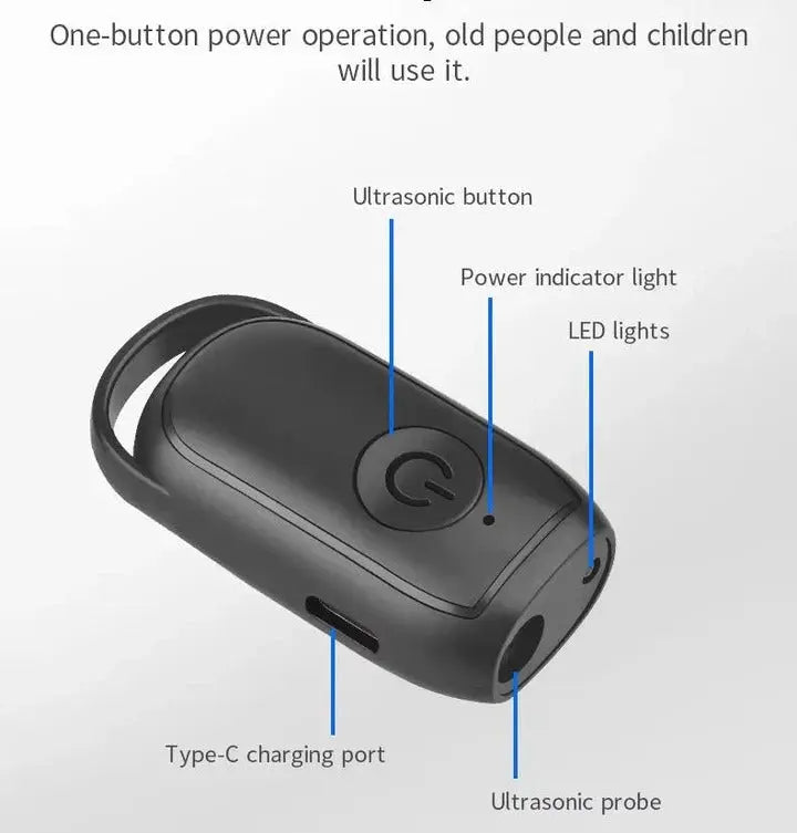 Ultrasonic Dog Deterrent with One-Button Activation and Pocket Clip, Replaceable Batteries All Vera Mart