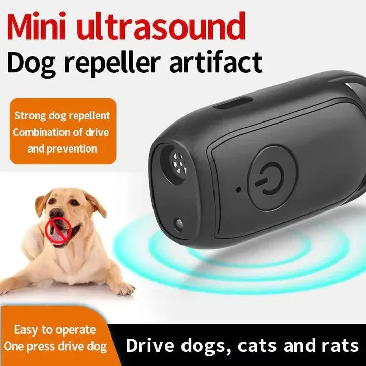 Ultrasonic Dog Deterrent with One-Button Activation and Pocket Clip, Replaceable Batteries All Vera Mart