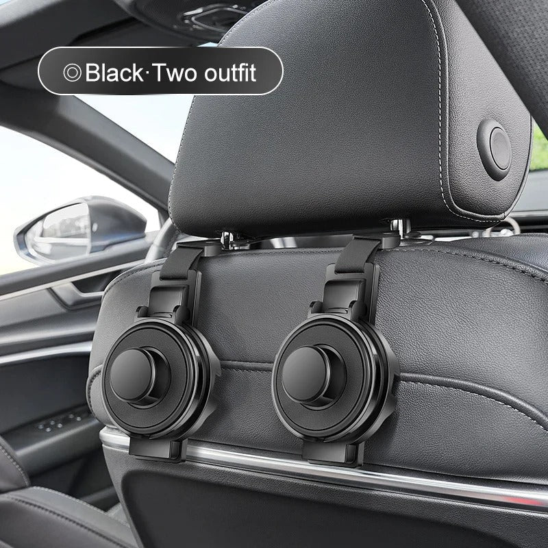 Headrest Organizer Hook with Cup Holder and Foldable Phone Stand All Vera Mart
