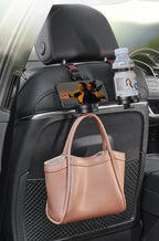 Headrest Organizer Hook with Cup Holder and Foldable Phone Stand All Vera Mart