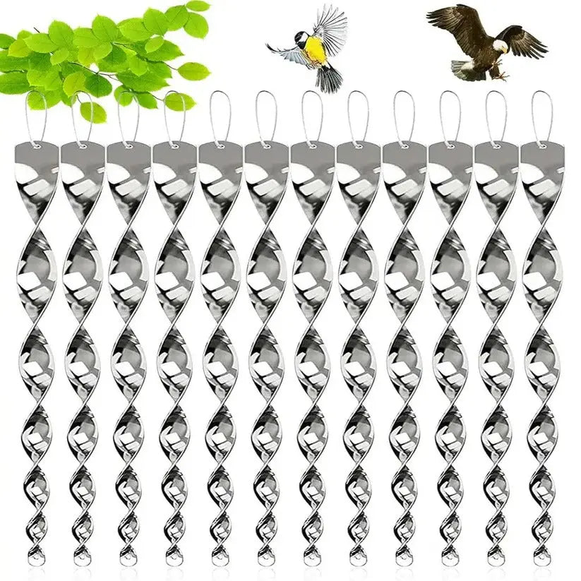 Reflective Bird Deterrent with Wind Rotation and Hanging Cord, Pack of 12 or 24 All Vera Mart