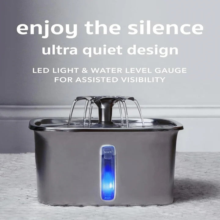 Cat Water Fountain with Five Stage Filter and Adjustable Flow Modes, Quiet Pump All Vera Mart