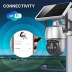 Outdoor Security Camera with 360 Degree Rotating Lens and Solar Rechargeable Battery All Vera Mart
