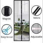 Magnetic Door Screen with Automatic Closure and Adjustable Mesh Panels All Vera Mart