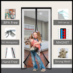 Magnetic Door Screen with Automatic Closure and Adjustable Mesh Panels All Vera Mart